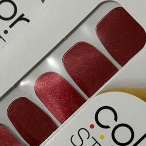 New Color Street “Prey-Monitoon” Shimmery Metallic Fiery Red Shade Nail Strips